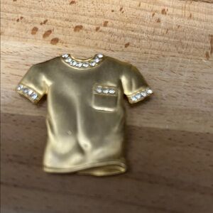 Gold T-Shirt with Rhinestone Accents (pre-owned)